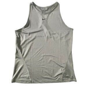 Nike Dri-FIT Silver/Gray Athletic Racerback Tank Top Size L